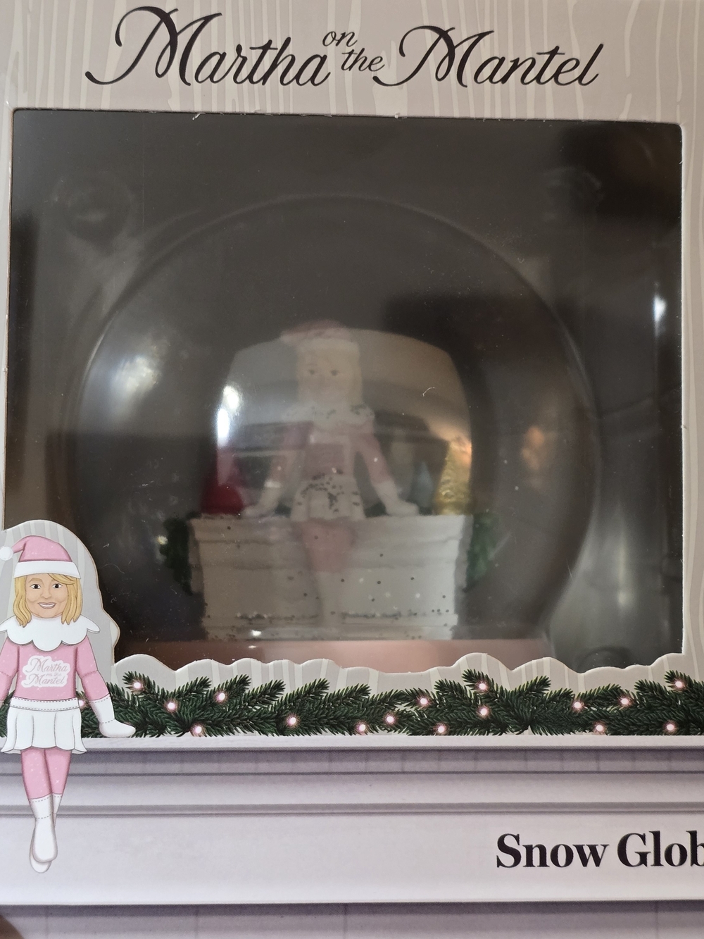 Martha Stewart "Martha On The Mantel" Snow Globe Sealed NIB by Culturefly